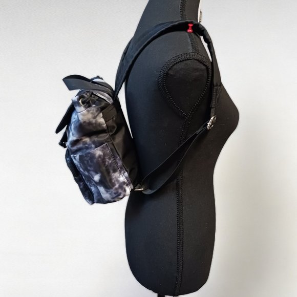 Claires Retro Black and White Tie Dye Backpack - Picture 5 of 10